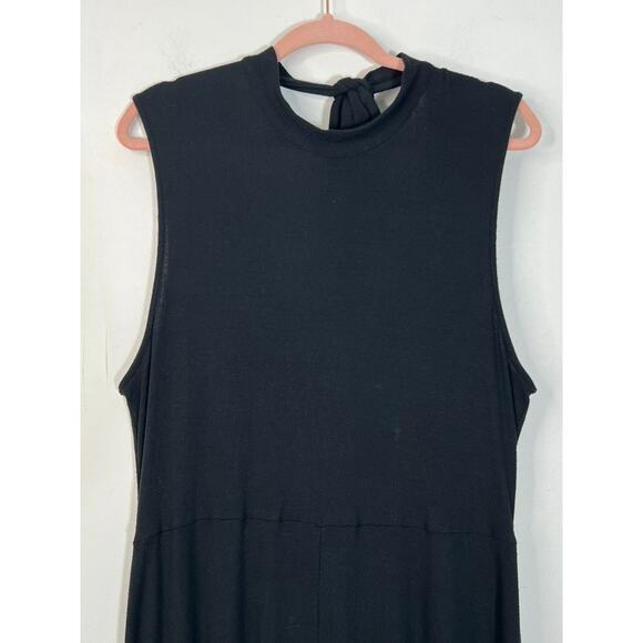 Who What Wear Black Knit Turtleneck Sleeveless Minimalist Maxi Dress XXL - Picture 2 of 9